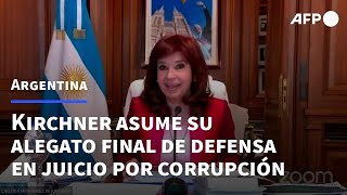 Kirchner asume su alegato final de defensa en juicio por corrupción en Argentina | AFP