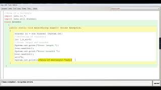 AREA RECTANGLE || JAVA CLASS by ASHISH