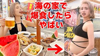 【大食い】海の家で水着で爆食したらやばいことになる？【ますぶちさちよ】