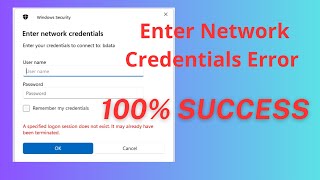 How to fix Enter Network Credentials Error on windows 11/10 (Full Guide)