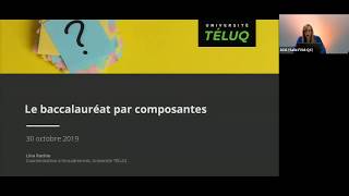 Séance d’information en ligne du 30 octobre 2019 – Le baccalauréat par composantes