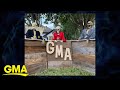 ‘GMA’ anchors transform into skeletons in Texas family’s Halloween display l GMA