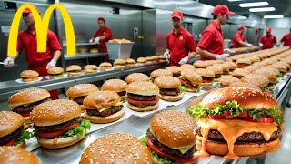 How McDonald's Hamburgers are Made in the Factory | The Hamburger Production Process.