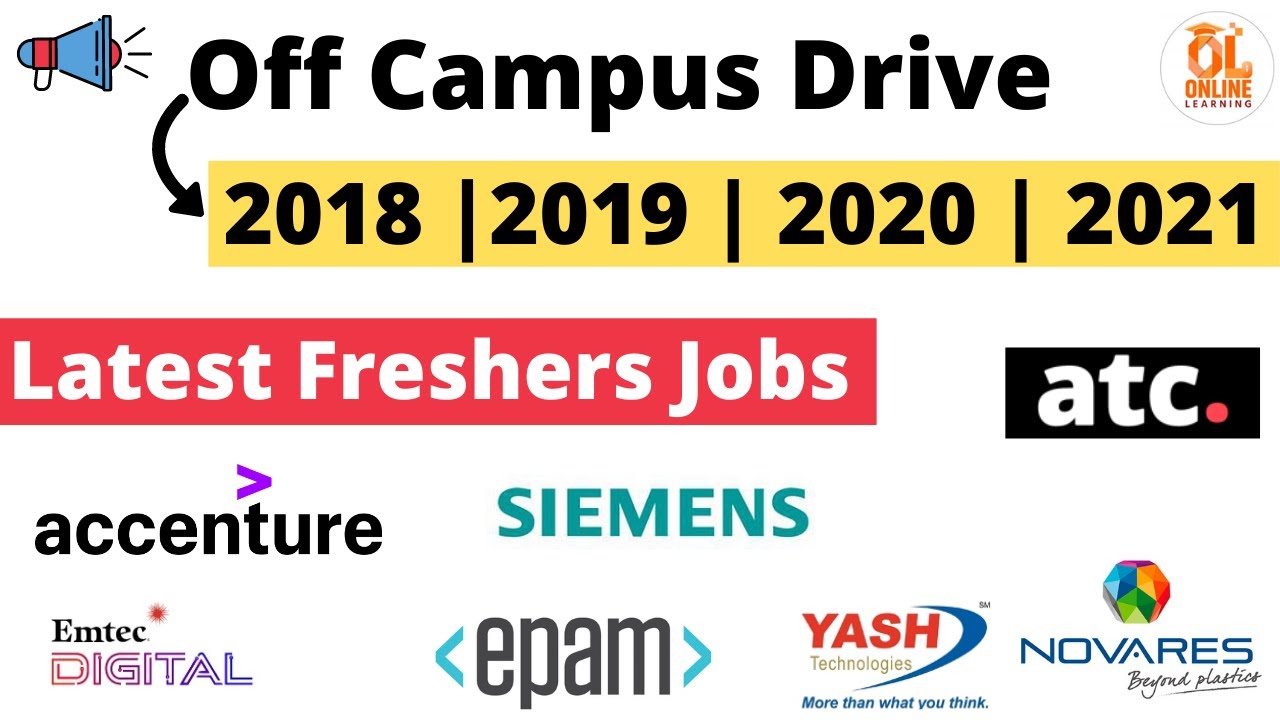 Latest Off Campus Drive 2018 2019 2020 2021 Batch Eligible Many