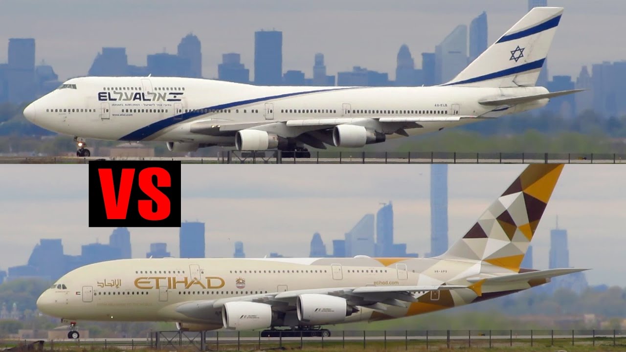 Boeing 747-400 Vs Airbus A380-800 - YouTube