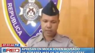 Apresan en Moca joven acusado de robarse más de 25 motocicletas