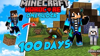 100 Days In One Block Hardcore Minecraft & Earn | Hindi