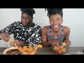 SEAFOOD BOIL MUKBANG KING CRAB AND SHRIMP  Relationship Advice  Our First Kiss  Eating Show