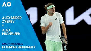 Alexander Zverev v Alex Michelsen Extended Highlights | Australian Open 2024 Third Round