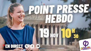 🔴 Point Presse Hebdo de La France Insoumise - NFP à l'Assemblée nationale !