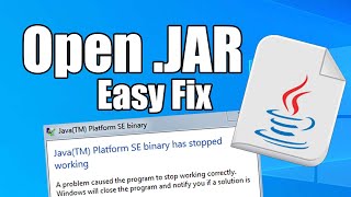 How to open Java files in Windows - Run .JAR Files
