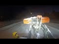 snowplowing a chain place with volvo l90h and a 5.5 meter u plow