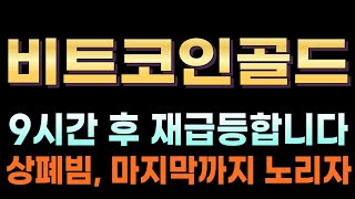 [비트코인골드 코인전망] 🔥긴급🔥9시간 후 재급등합니다! 상폐빔 마지막까지 노리자! 매수타점 받아가세요!!  #비트코인골드 #상장폐지