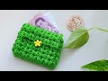 DIY Crochet Cardholder Step by Step | Crochet Small Bag | ViVi Berry DIY