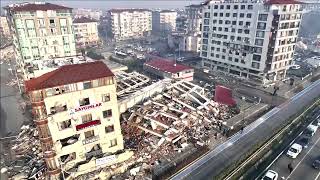 Drone footage shows devastation from Turkey earthquake