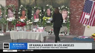 Vice President Kamala Harris visits site of Monterey Park mass shooting
