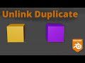 Blender 3.4 - Unlink a Duplicate Object