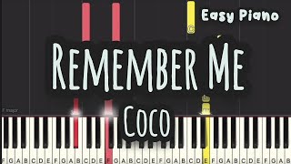 Coco - Remember Me | Lullaby (Easy Piano, Piano Tutorial) Sheet