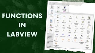 Functions in LabView - Writing Your First Function in LabVIEW Program