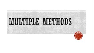 Multiple methods(JAVA PROGRAMMING)