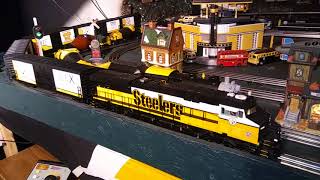 3 O gauge MTH Pittsburgh Talking Steelers train's