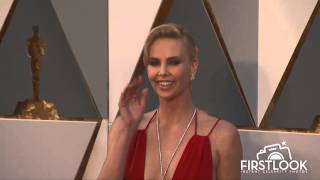 Charlize Theron arrives at the 2016 Oscars in Hollywood