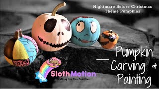Nightmare Before Christmas Pumpkin Carving & Painting