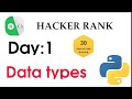 hackerrank day 1 problem solution with python || 30 days of code || data types || hyena academy