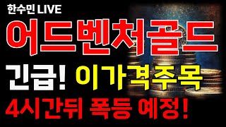 [어드벤처골드 코인] 긴급! 이 가격 주목! 4시간뒤 폭등 예정!