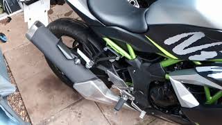 Kawasaki Ninja 125 2019 GRmoto exhaust vs stock