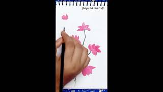 | One stroke painting | One stroke tutorial | Flower Painting | #shorts #onestrokepainting