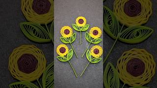 Brighten Your Day with Quilling Golden Blooms 🌞🌼 Easy DIY! #shorts #quillingart #viralvideo