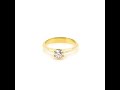 Verlobungsring 750/18 K Gelbgold mit Diamant 0.51 ct H/si