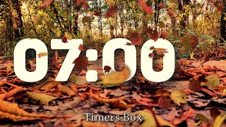 Fall 7 Minute Autumn Ambiance Timer with Relaxing Music \u0026 Alarm 🍂🎶