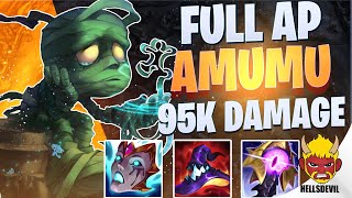 WILD RIFT | FULL AP AMUMU 95K DAMAGE! | Challenger Amumu Gameplay | Guide & Buil
