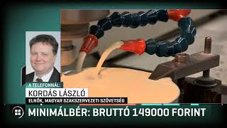 Minimálbér: bruttó 149 ezer forint 18-12-30