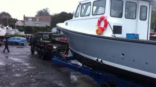 Dominator Boat Launching L.I. Maine