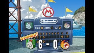 one crazy blowout game Mario Super Sluggers