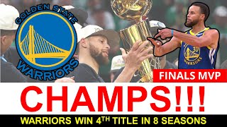 Golden State Warriors Are NBA Champions! Steph Curry Named NBA Finals MVP After Beating Celtics