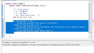 Java Programming Tutorial - 8 - If, Else If, and Else Statements