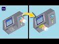 Interactive ATM Animation in After Effects Tutorials