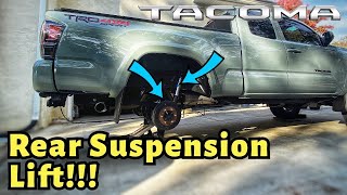 Toyota Tacoma Rear Lift: Icon RXT Leafpacks, Bilstein 5125, Timbren Bumpstops, U-Bolt Flip Kit