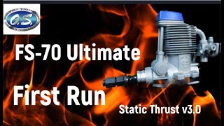 OS FS-70 Ultimate First Run Static Thrust v3.0 (Run video 1 of 2)