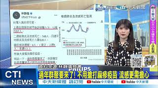 【每日必看】過年群聚要來了! 不用搶打麻疹疫苗 流感更需擔心 20250111