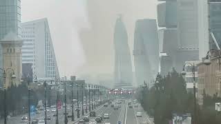 Баку. Проспект Небоскрёбов. Skyscraper prospect in Baku.