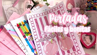 🎀Ideas de portadas para cuadernos fáciles y bonitas✨💗