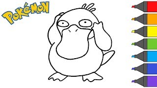 Pokemon Psyduck | How to Draw | Pokemon Coloring Book | ARTSY KIDS