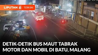 Detik-detik Mencekam Bus Rombongan SMK Kecelakaan di Kota Batu, Malang | Liputan 6