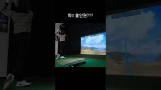 언더 치시는 분은 뭔가 틀리네 파3 홀인원??? #shorts #골프 #골프스윙 #홀인원 #스크린골프