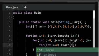 Bubble Sort for 2D Array in Java || Java Tutorial || Sorting Algorithm